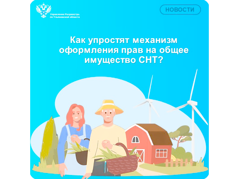 Как упростят механизм оформления прав на общее имущество СНТ?.