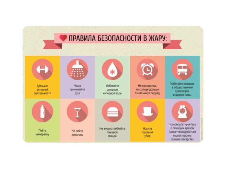 Правила безопасности в жару. Правила безопасности в жару.
